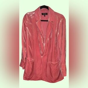 St John Stunning Velvet Like Pink/Salmon Blazer with subtle bling belt too!